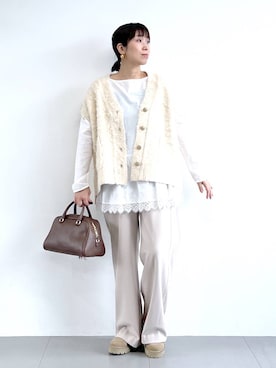 「アイテム（その他小物）」を使った、あべさん（レディース・159cm）の秋コーディネート