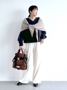 「アイテム（その他小物）」を使った、あべさん（レディース・159cm・40代）の秋コーディネート