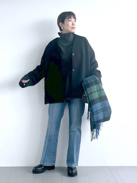 「アイテム（ピアス（両耳用））」を使った、あべさん（レディース・159cm・40代）の秋コーディネート