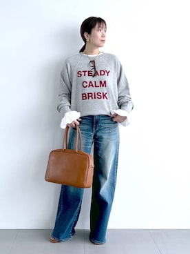 「アイテム（デニムパンツ）」を使った、あべさん（レディース・159cm・40代）の秋コーディネート
