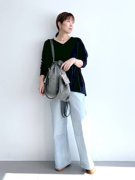 「アイテム（ピアス（両耳用））」を使った、あべさん（レディース・159cm・40代）の秋コーディネート