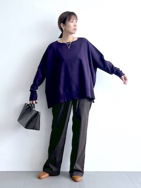 「アイテム（チノパンツ）」を使った、あべさん（レディース・159cm）の秋コーディネート