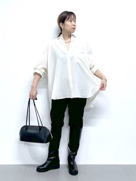 「アイテム（チョーカー）」を使った、あべさん（レディース・159cm・40代）の秋コーディネート