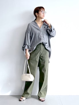 「アイテム（シャツ/ブラウス）」を使った、あべさん（レディース・159cm・40代）の夏コーディネート