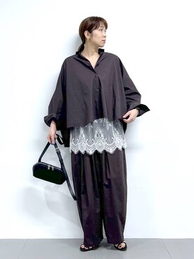 「BARNYARDSTORM（バンヤードストーム）のアイテム（ショルダーバッグ）」を使った、あべさん（レディース・159cm）の春コーディネート