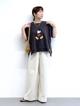 「BARNYARDSTORM（バンヤードストーム）のアイテム（ショルダーバッグ）」を使った、あべさん（レディース・159cm）の冬コーディネート