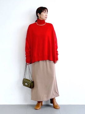 「アイテム（その他小物）」を使った、あべさん（レディース・159cm）の冬コーディネート