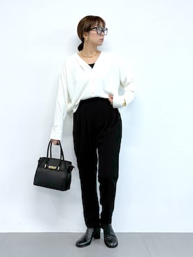 「アイテム（ショルダーバッグ）」を使った、あべさん（レディース・159cm・40代）の夏コーディネート