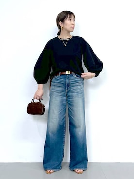 「アイテム（ピアス（両耳用））」を使った、あべさん（レディース・159cm）の秋コーディネート