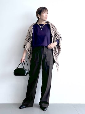 「アイテム（トップス）」を使った、あべさん（レディース・159cm・40代）の秋コーディネート