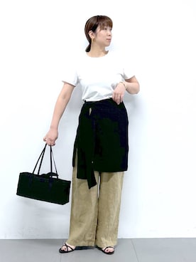 「The Bagmati（ザバグマティ）のアイテム」を使った、あべさん（レディース・159cm）の春コーディネート