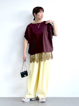 「BARNYARDSTORM（バンヤードストーム）のBARNYARDSTORM / メタルバングル（バングル/リストバンド、その他）」を使った、あべさん（レディース・159cm）の春コーディネート