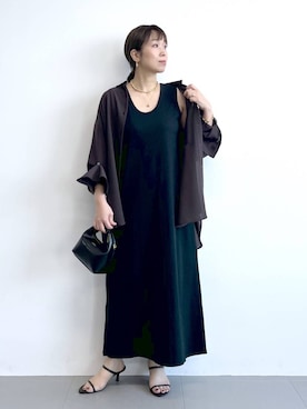 「バッグ」｜「アイテム（ワンピース/ドレス）」を使った、あべさん（レディース・159cm）の夏コーディネート