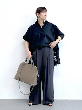 「アイテム（チョーカー）」を使った、あべさん（レディース・159cm・40代）の夏コーディネート