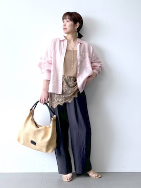 「アイテム（バングル/リストバンド、その他）」を使った、あべさん（レディース・159cm）の春コーディネート