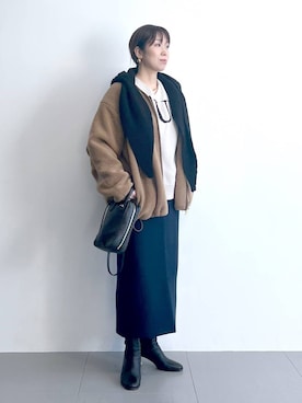 「アイテム（その他小物）」を使った、あべさん（レディース・159cm）の冬コーディネート