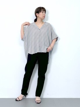 「saloon（サルーン）のアイテム（トップス）」を使った、あべさん（レディース・159cm）の夏コーディネート