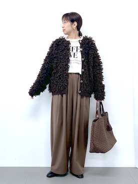 「アイテム（チョーカー）」を使った、あべさん（レディース・159cm）の秋コーディネート