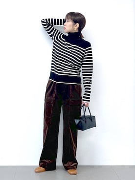 「アイテム（ハンドバッグ）」を使った、あべさん（レディース・159cm・40代）の秋コーディネート