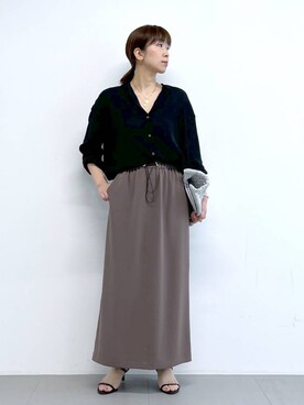 「アイテム（スリッポン）」を使った、あべさん（レディース・159cm・40代）の春コーディネート