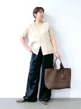 「BARNYARDSTORM（バンヤードストーム）のアイテム（ジャケット/アウター）」を使った、あべさん（レディース・159cm）の春コーディネート