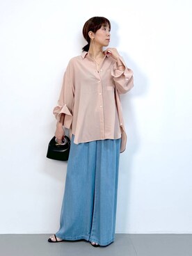 「アイテム（スリッポン）」を使った、あべさん（レディース・159cm・40代）の夏コーディネート