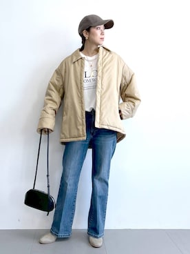 「アイテム（ショルダーバッグ）」を使った、あべさん（レディース・159cm・40代）の秋コーディネート