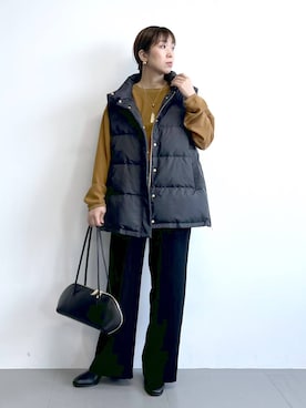 「アイテム（ピアス（両耳用））」を使った、あべさん（レディース・159cm・40代）の秋コーディネート