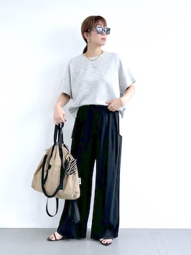 「アイテム（バックパック/リュック）」を使った、あべさん（レディース・159cm・40代）の夏コーディネート