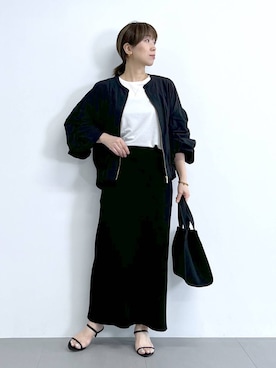 「アイテム（ジャケット/アウター）」を使った、あべさん（レディース・159cm・40代）の夏コーディネート