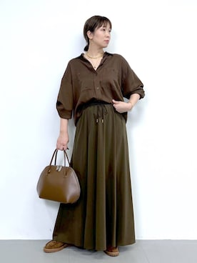 「アイテム（ローファー）」を使った、あべさん（レディース・159cm・40代）の夏コーディネート