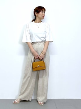 「MILOS（ミロス）のアイテム」を使った、あべさん（骨格ナチュラル・レディース・159cm）の春コーディネート