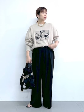 「アイテム（ピアス（両耳用））」を使った、あべさん（レディース・159cm・40代）の秋コーディネート