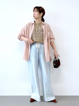 「アイテム（デニムパンツ）」を使った、あべさん（レディース・159cm・40代）の夏コーディネート
