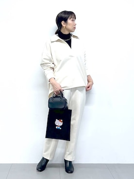 「アイテム（その他小物）」を使った、あべさん（レディース・159cm）の秋コーディネート