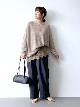 「アイテム（バングル/リストバンド、その他）」を使った、あべさん（レディース・159cm）の春コーディネート