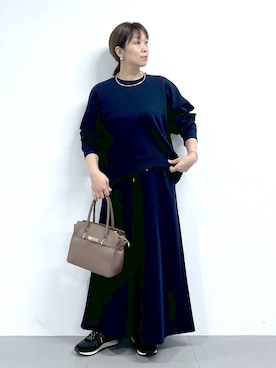 「アイテム（チョーカー）」を使った、あべさん（レディース・159cm・40代）の秋コーディネート