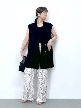「アイテム（スリッポン）」を使った、あべさん（レディース・159cm・40代）の夏コーディネート