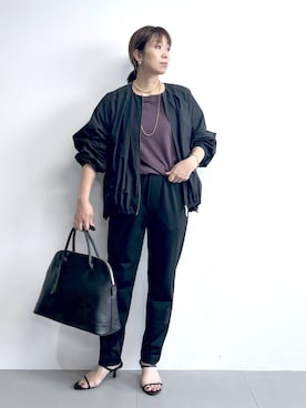「アイテム（ブルゾン）」を使った、あべさん（レディース・159cm・40代）の秋コーディネート