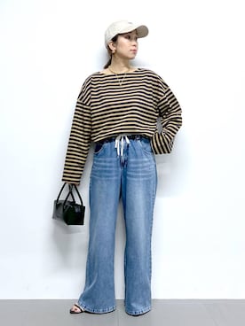 「アイテム（キャップ）」を使った、あべさん（レディース・159cm・40代）の夏コーディネート