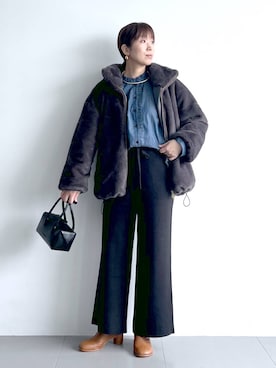 「アイテム（その他小物）」を使った、あべさん（レディース・159cm）の秋コーディネート