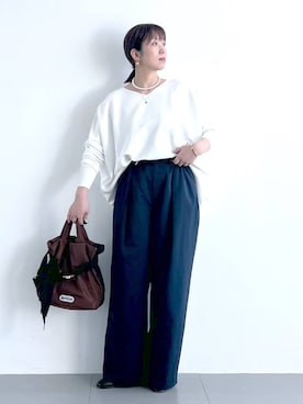 「アイテム（財布/小物）」を使った、あべさん（レディース・159cm）の冬コーディネート