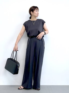 「アイテム（ハンドバッグ）」を使った、あべさん（レディース・159cm・40代）の夏コーディネート