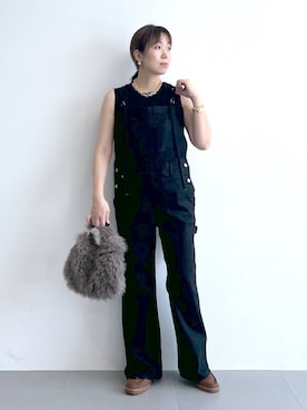 「アイテム（ローファー）」を使った、あべさん（レディース・159cm・40代）の夏コーディネート
