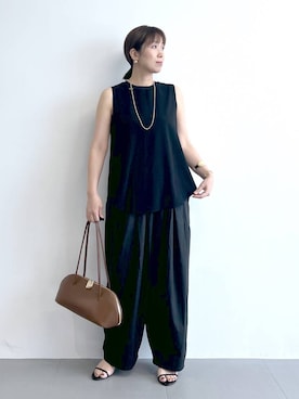 「アイテム（バングル/リストバンド）」を使った、あべさん（レディース・159cm・40代）の夏コーディネート
