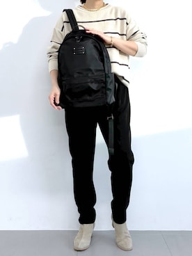 「アイテム（バッグ）」を使った、あべさん（レディース・159cm・40代）の秋コーディネート