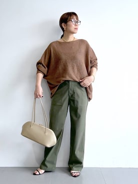 「アイテム（チノパンツ）」を使った、あべさん（レディース・159cm・40代）の夏コーディネート
