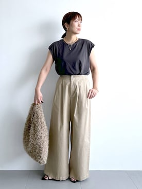 「アイテム（ハンドバッグ）」を使った、あべさん（レディース・159cm・40代）の夏コーディネート