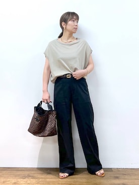 「アイテム（チョーカー）」を使った、あべさん（レディース・159cm・40代）の夏コーディネート