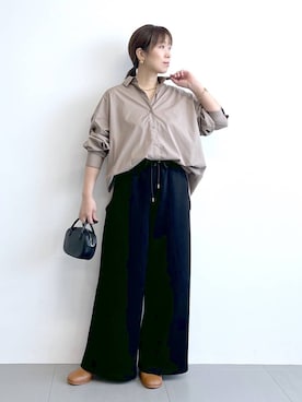 「アイテム（スウェットパンツ）」を使った、あべさん（レディース・159cm・40代）の秋コーディネート